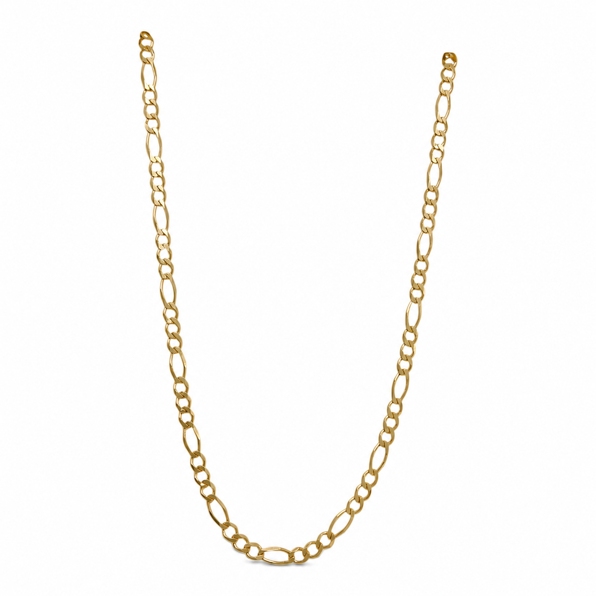 Mujer Cadena Figaro. Eslabon 3y1 - 5 mm - 45 cm - Oro 10k Collar para mujer REALZA JOYAS