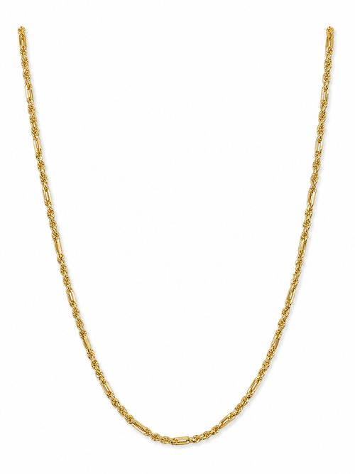 Mujer Cadena Torzal Figaro - 1.9 mm - 45cm - Oro 10k Collar para mujer REALZA JOYAS