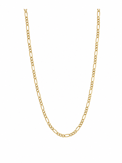 Mujer Cadena Figaro. Eslabon 3y1  Italiano - 2 mm - 40 cm - Oro 10k Collar para mujer REALZA JOYAS