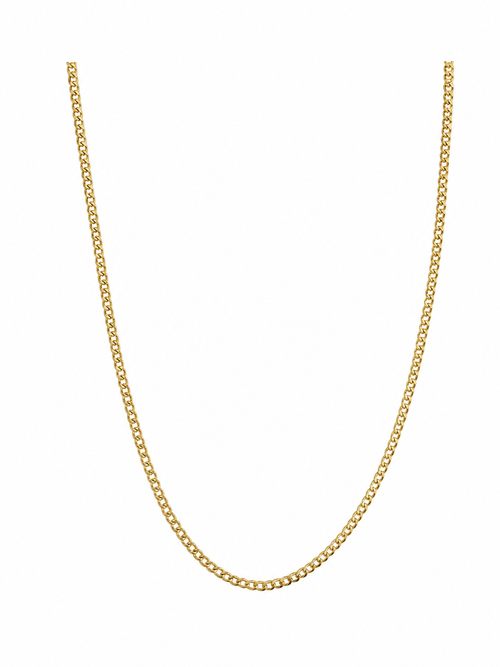 Mujer Cadena Tejido Barbada Italiano - 1.9 mm - 40 cm - Oro 10k Collar para mujer REALZA JOYAS