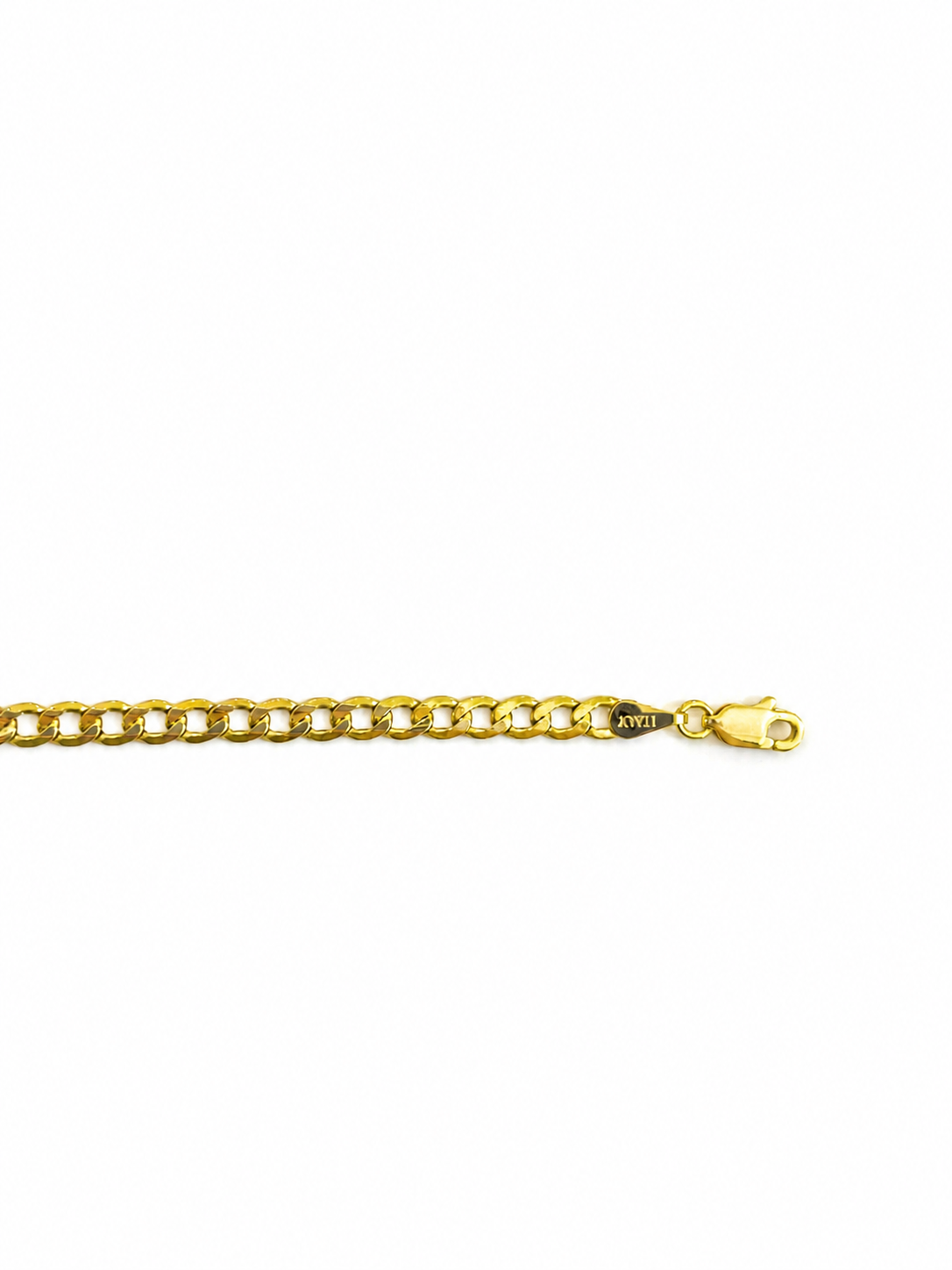 Unisex Cadena Tejido Barbada Italiano - 3 mm - 55 cm - Oro 10k Collar para Dama y Caballero REALZA JOYAS