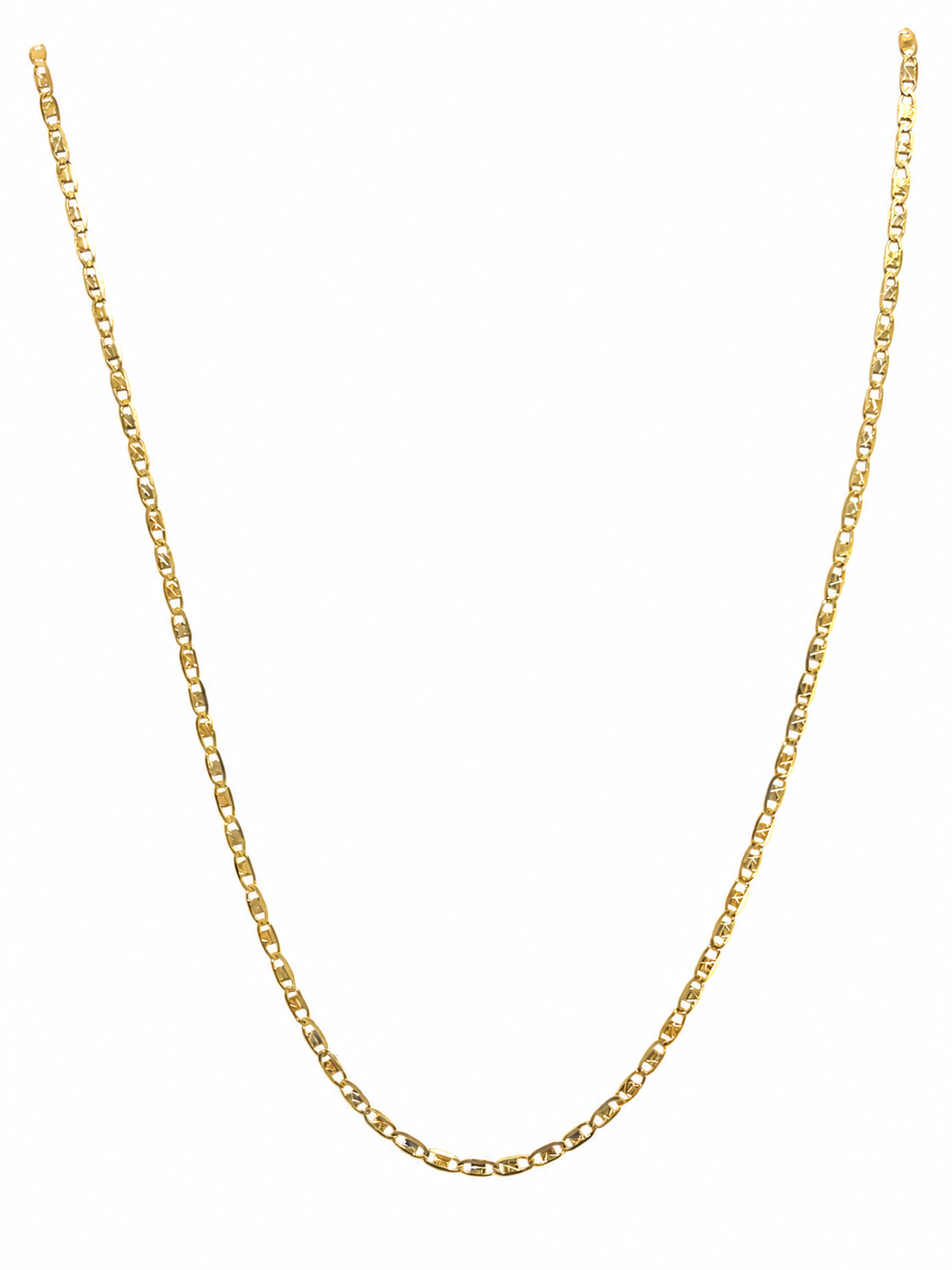 Unisex Cadena Tejido Guchi Florentino - 2.5 mm -50 cm - Oro 10k Collar Para Dama y Caballero REALZA JOYAS