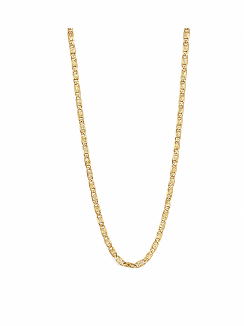 Unisex Cadena Tejido Guchi Florentino - 2.8 mm -55 cm - Oro 10k Collar Para Dama y Caballero REALZA JOYAS