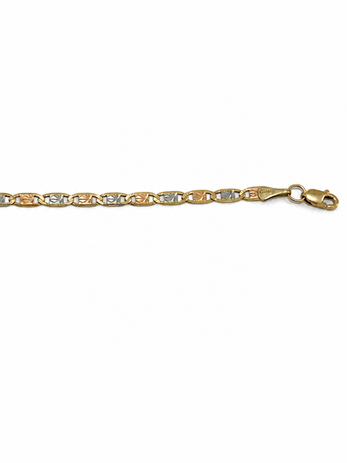 Unisex Cadena Tejido Guchi Florentino - 2.8 mm -50 cm - Oro 10k Collar Para Dama y Caballero REALZA JOYAS