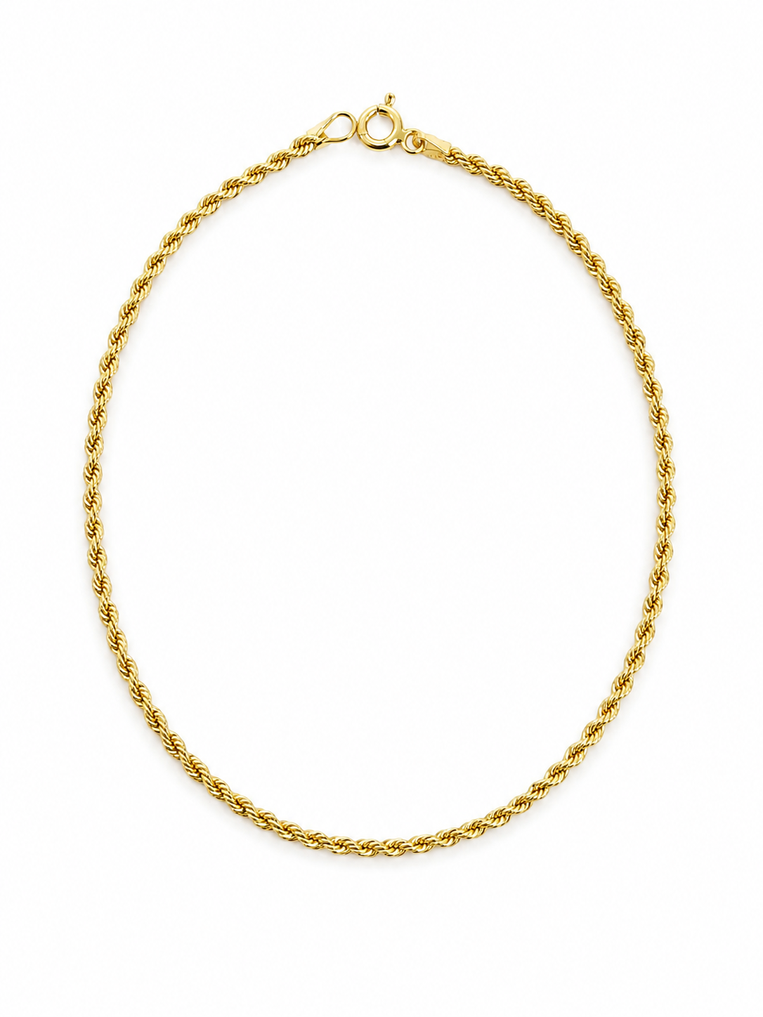Unisex Pulso Pulsera Tejido Torzal Hueco 2 mm Oro 10k - Esclava Para Dama y Caballero Realza Joyas