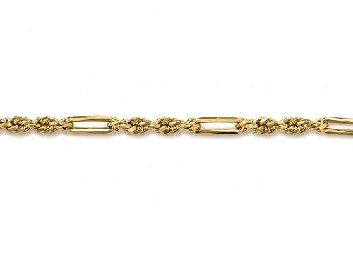 Mujer Cadena Torzal Figaro - 1.9 mm - 45cm - Oro 10k Collar para mujer REALZA JOYAS