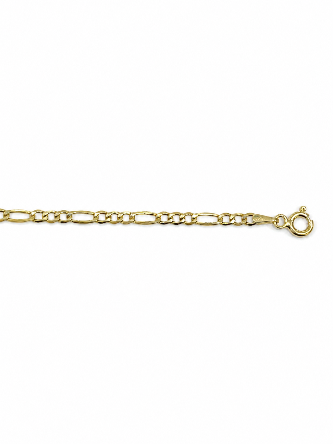 Mujer Cadena Figaro. Eslabon 3y1  Italiano - 2 mm - 40 cm - Oro 10k Collar para mujer REALZA JOYAS