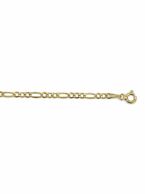Mujer Cadena Figaro. Eslabon 3y1  Italiano - 2 mm - 40 cm - Oro 10k Collar para mujer REALZA JOYAS