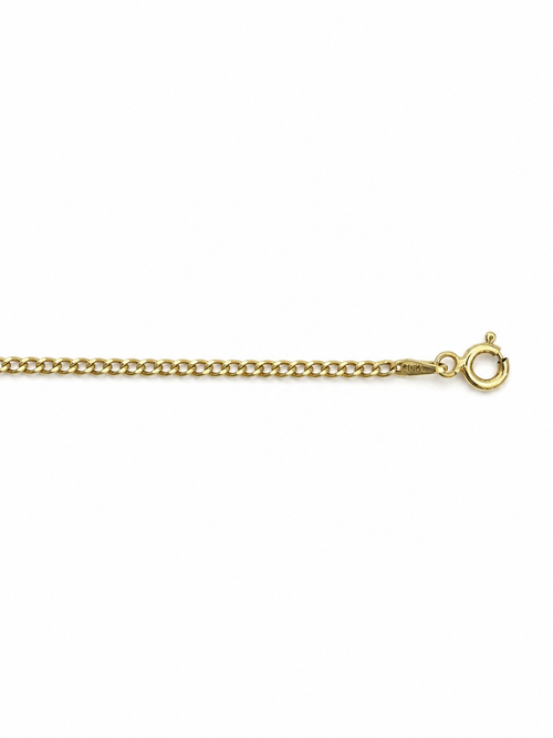 Mujer Cadena Tejido Barbada Italiano - 1.9 mm - 40 cm - Oro 10k Collar para mujer REALZA JOYAS