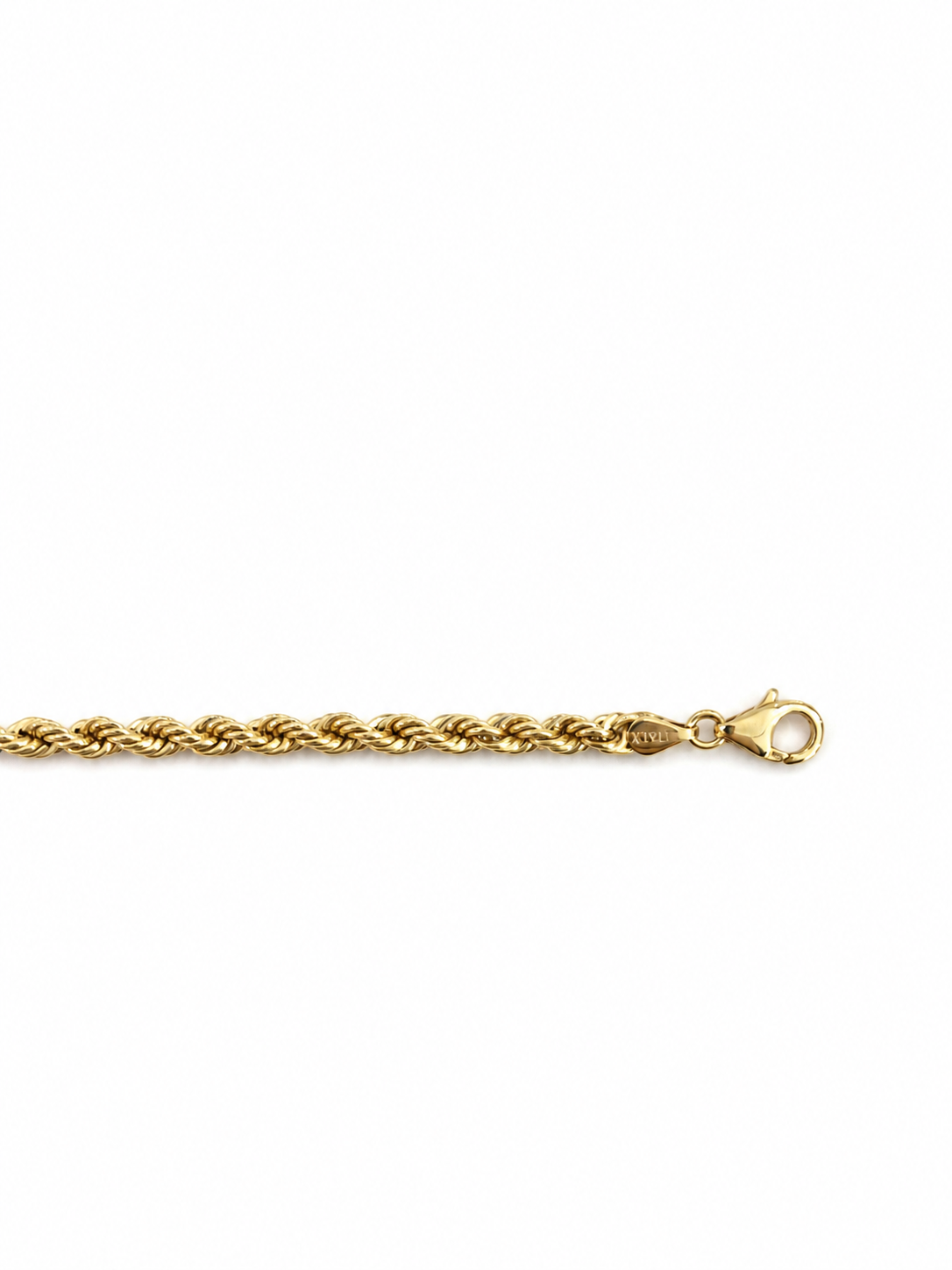Unisex Pulso Pulsera Tejido Torzal Hueco 3.5 mm Oro 10k - Esclava Para Dama y Caballero Realza Joyas