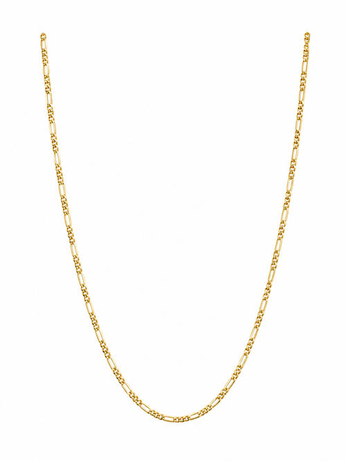 Mujer Cadena Figaro. Eslabon 3y1  Italiano - 1 mm - 40 cm - Oro 10k Collar para mujer REALZA JOYAS