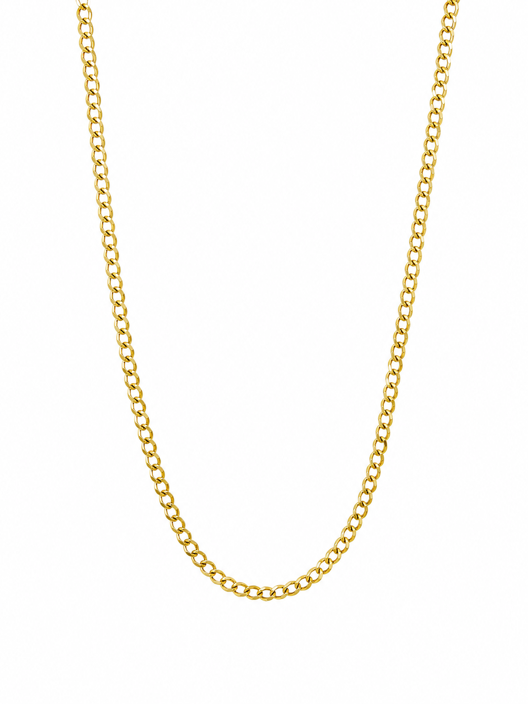 Mujer Cadena Tejido Barbada - 2.5 mm -45 cm - Oro 10k Collar Para Mujer REALZA JOYAS