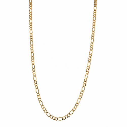 Mujer Cadena Figaro. Eslabon 3y1 - 2 mm - 40 cm - Oro 10k Collar para mujer REALZA JOYAS