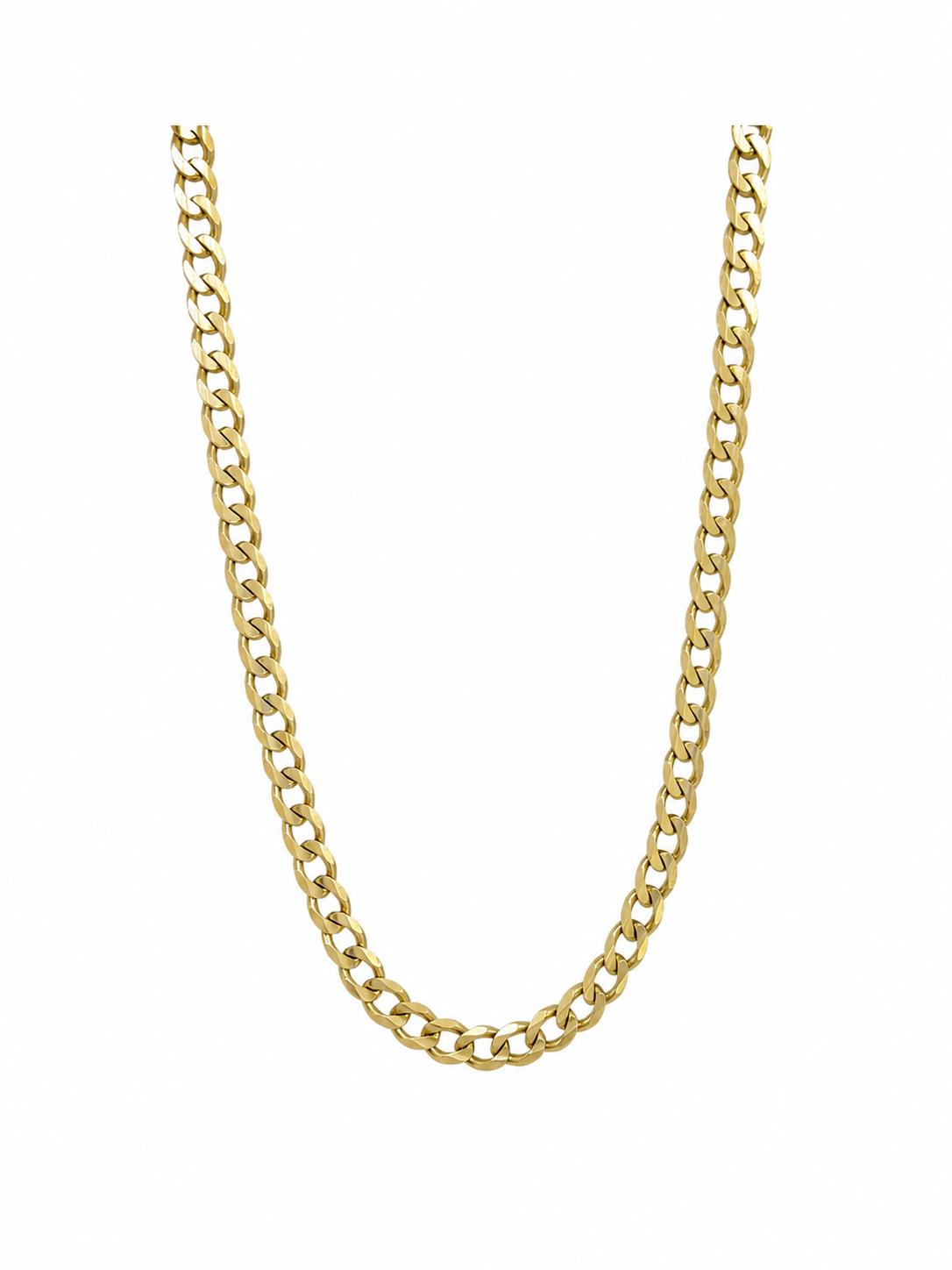 Unisex Cadena Tejido Barbada - 6 mm - 50 cm - Oro 10k Collar para Dama y Caballero REALZA JOYAS