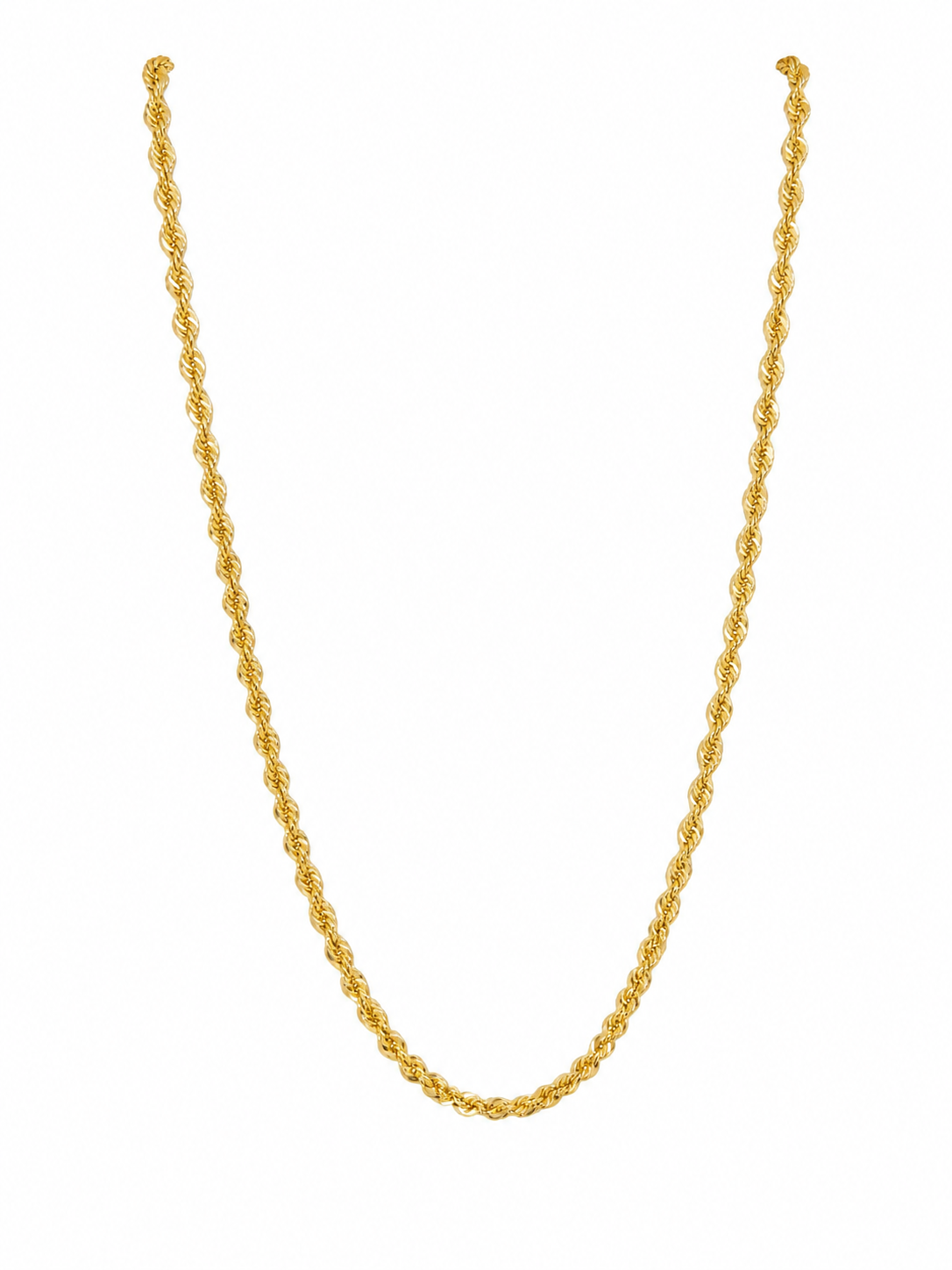 Unisex Cadena Torzal Hueco - 2.5 mm - 55 cm - Oro 10k Collar para Dama y Caballero REALZA JOYAS