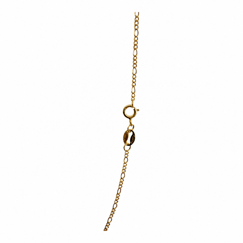Mujer Cadena Figaro. Eslabon 3y1 - 1 mm - 50 cm Oro 10k Collar para mujer REALZA JOYAS