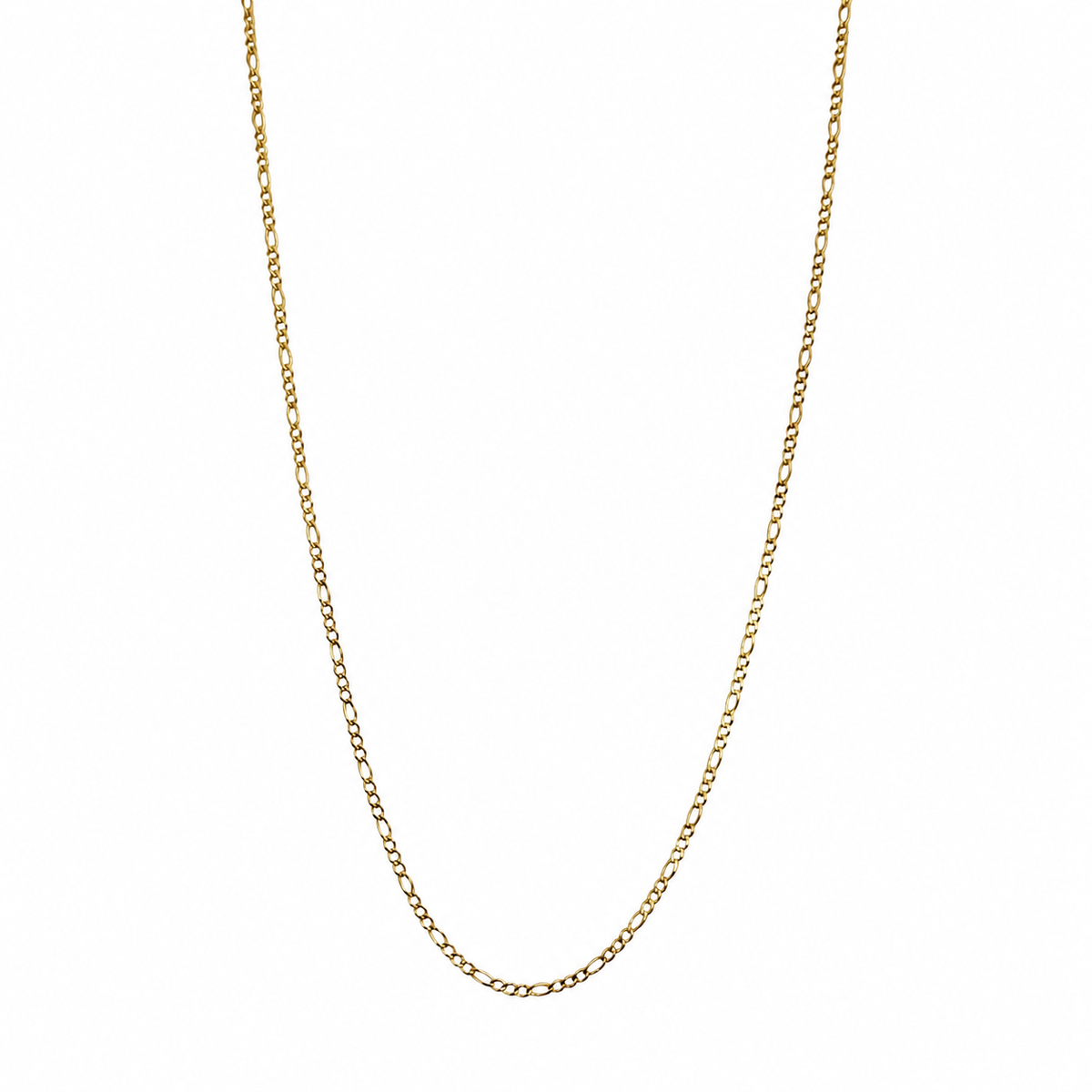 Mujer Cadena Figaro. Eslabon 3y1 - 1mm - 45cm - Oro 10k Collar para mujer REALZA JOYAS