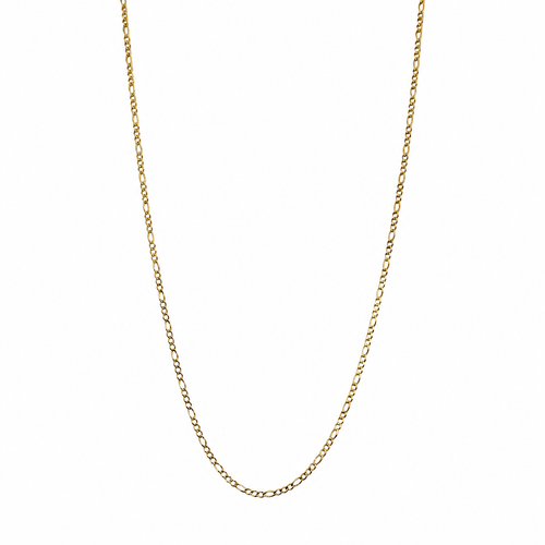Mujer Cadena Figaro. Eslabon 3y1 - 1 mm - 50 cm Oro 10k Collar para mujer REALZA JOYAS